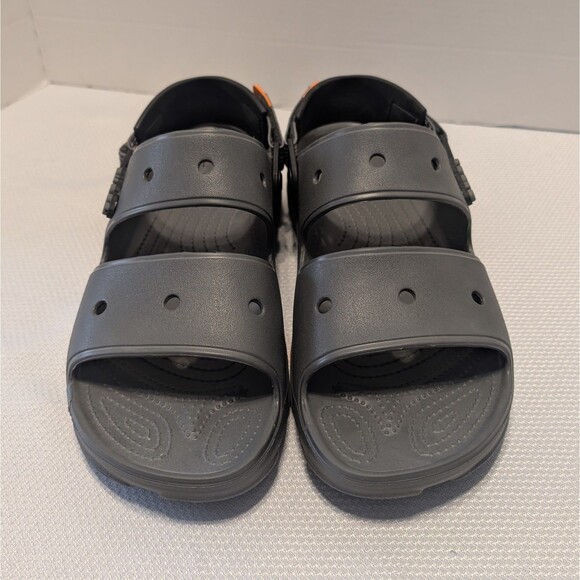 Crocs Classic All Terrain Men\'s 13 Open Toe Sandal Hook Loop 207711 Gray Orange main image 10